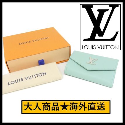 Louis Vuitton Unisex Plain Leather Folding Wallet Small Wallet