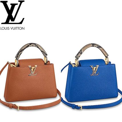 Louis Vuitton 2WAY Leather Elegant Style Logo Handbags N97980 N98387 