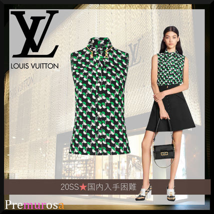 Louis Vuitton 2020 SS Monogram Casual Style Silk Sleeveless Elegant