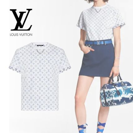 Louis Vuitton 2020 SS Crew Neck Monogram Cotton Medium Short Sleeves Logo T Shirts 