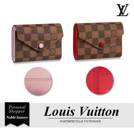Louis Vuitton PORTEFEUILLE VICTORINE 2019 20AW Unisex Leather Folding Wallet Logo Folding Wallets 