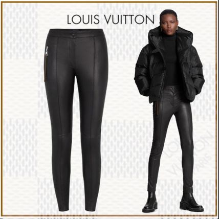 Louis Vuitton 2020 21AW Blended Fabrics Street Style Plain Leather Cotton Long 