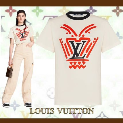 Louis Vuitton 2020 21AW Short U Neck Cotton Short Sleeves Logo T Shirts
