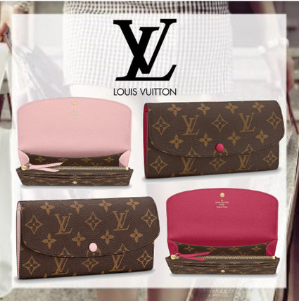 Louis Vuitton PORTEFEUILLE EMILIE Monogram Leather Logo Long Wallets M61289 M60697 