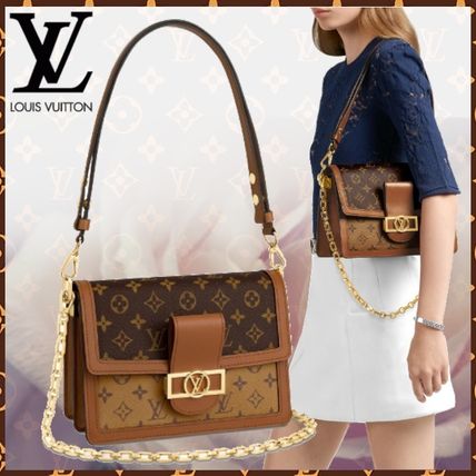 Louis Vuitton MONOGRAM Monogram Canvas Blended Fabrics 2WAY Bi color Chain Leather 
