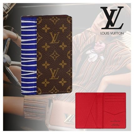 Louis Vuitton MONOGRAM 2020 21AW Monogram Unisex Plain Leather Logo Card Holders M69701 