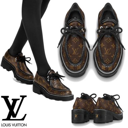 Louis Vuitton MONOGRAM 2020 SS Monogram Platform Round Toe Rubber Sole Unisex Street Style 1A5SS3 