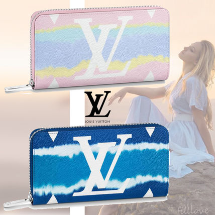 Louis Vuitton ZIPPY WALLET 2020 SS Monogram Canvas Tie dye Long Wallet Logo Long Wallets 