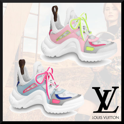 Louis Vuitton Rubber Sole Casual Style Street Style Leather Logo