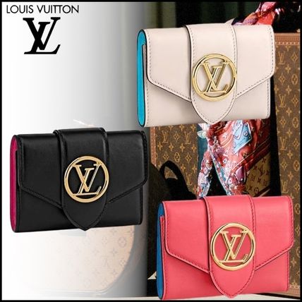 Louis Vuitton PONT NEUF 2020 SS Monogram Unisex Street Style Leather Folding Wallet Logo M69175 