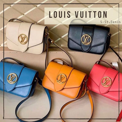 Louis Vuitton PONT NEUF 2020 SS Blended Fabrics 3WAY Plain Leather Elegant Style Crossbody M55950 M55946 M55947 M55949 M55948 