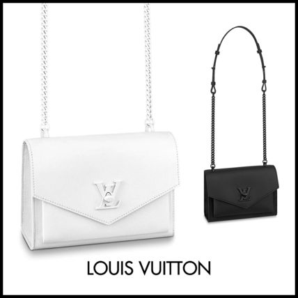 Louis Vuitton MY LOCKME Casual Style Blended Fabrics Plain Leather Party Style 