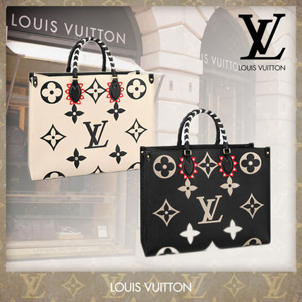 Louis Vuitton MONOGRAM Monogram Leather Logo Totes M45372 M45373 