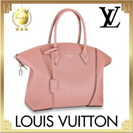 Louis Vuitton LOCKIT 2020 21AW Casual Style Calfskin Blended Fabrics A4 2WAY 3WAY Plain 