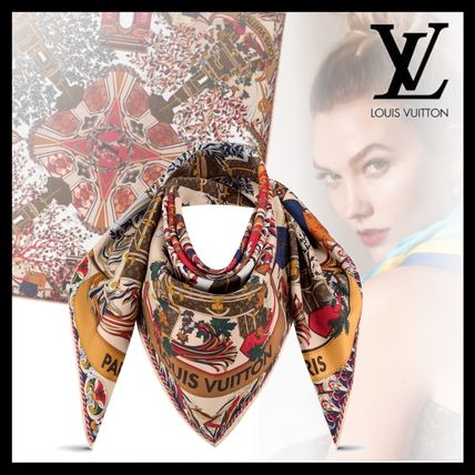Louis Vuitton 2020 21AW Silk Elegant Style Logo Lightweight Scarves  Shawls M76407 