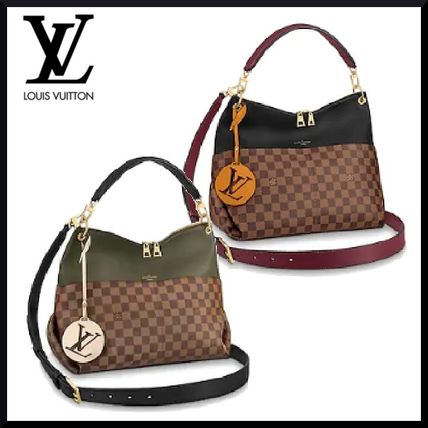 Louis Vuitton 2020 21AW Casual Style Blended Fabrics 2WAY Leather Elegant Style Logo N40369 N40366 