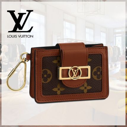 Louis Vuitton Monogram Calfskin Canvas Leather Card Holders 