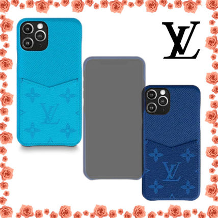 Louis Vuitton 2020 21AW Monogram Leather Logo iPhone 11 Pro Smart Phone Cases 