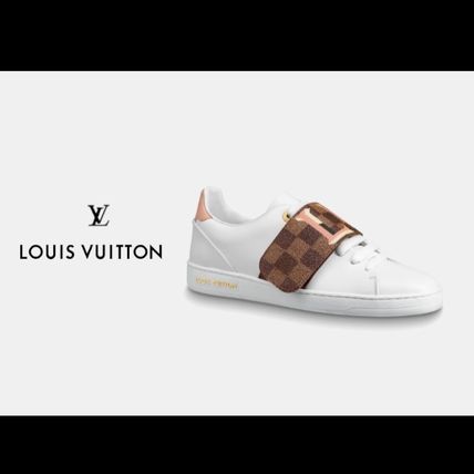 Louis Vuitton DAMIER Rubber Sole Casual Style Low Top Sneakers 