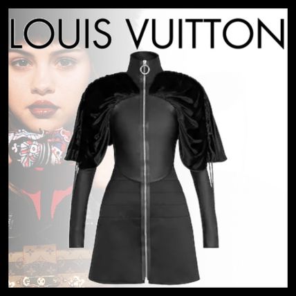 Louis Vuitton 2020 Cruise Draped Sleeve Zip Up Dress 1A62SX 