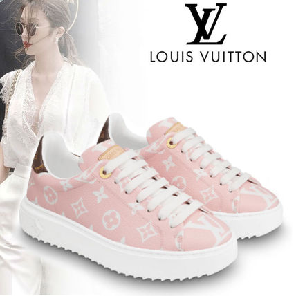 Louis Vuitton 2019 20AW Monogram Rubber Sole Lace up Casual Style Low Top Sneakers 