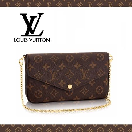 Louis Vuitton Monogram Chain Long Wallets 