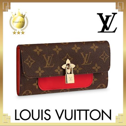 Louis Vuitton MONOGRAM 2020 SS Monogram Canvas Leather Logo Long Wallets 