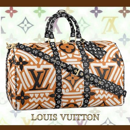 Louis Vuitton 2020 21AW Monogram Canvas 2WAY Leather Logo Boston  Duffles M45473 