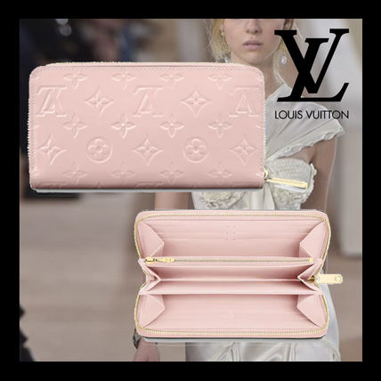 Louis Vuitton ZIPPY WALLET Monogram Plain Leather Long Wallet Logo Long Wallets 