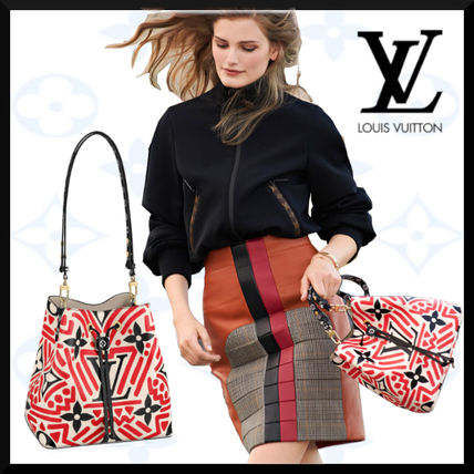 Louis Vuitton 2020 21AW Monogram Blended Fabrics Leather Elegant Style Logo M45362 