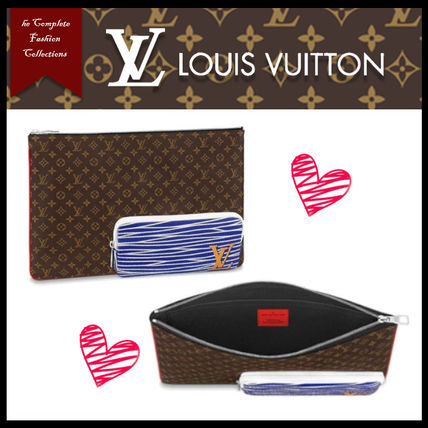 Louis Vuitton 2020 21AW Stripes Monogram Unisex Canvas Blended Fabrics Leather Logo M69690 