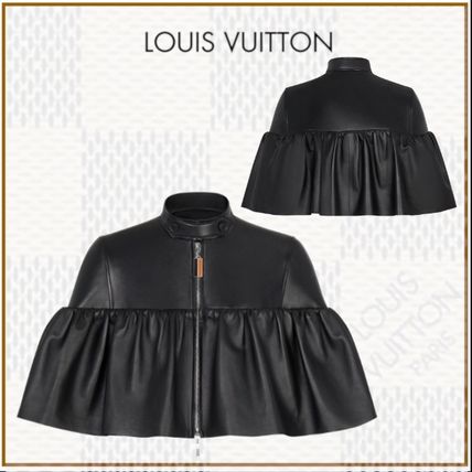 Louis Vuitton 2020 21AW Short Casual Style Blended Fabrics Plain Leather 