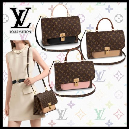 Louis Vuitton MARIGNAN Monogram Casual Style Unisex Calfskin Canvas 2WAY Leather M43960 M44257 M44259 
