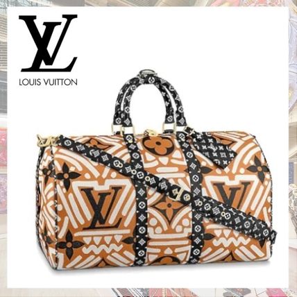 Louis Vuitton MONOGRAM 2020 21AW Monogram Leather Logo Boston  Duffles M45473 