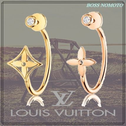 Louis Vuitton 2020 SS Idylle Blossom Small Hoop Earring Yellow Gold And Diamond Q96332 Q96334 