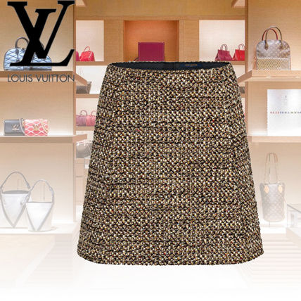 Louis Vuitton 2020 21AW Short Casual Style Wool Silk Tweed Nylon Blended Fabrics 1A83YQ 