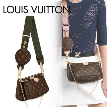 Louis Vuitton 2020 SS Canvas 3WAY Leather Crossbody Logo Shoulder Bags 