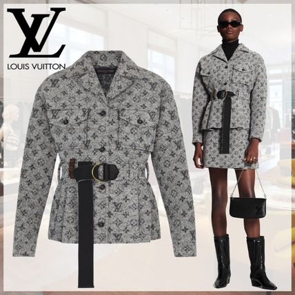 Louis Vuitton Monogram Casual Style Wool Tweed Plain Medium Party Style 