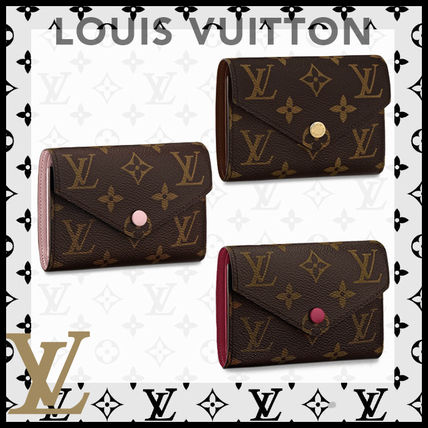 Louis Vuitton PORTEFEUILLE VICTORINE Monogram Blended Fabrics Leather Folding Wallet Small Wallet M62360 M41938 M62472 