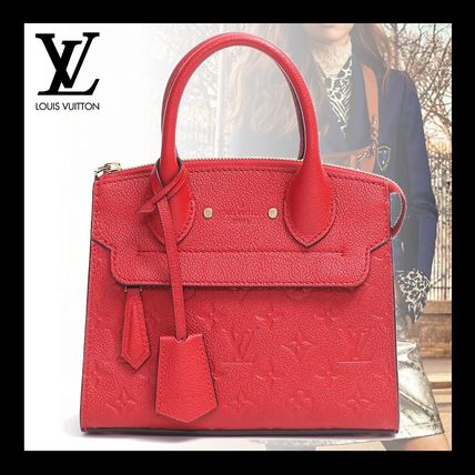 Louis Vuitton PONT NEUF Casual Style Calfskin 2WAY Plain Leather Party Style 