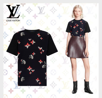 Louis Vuitton 2020 21AW Monogram Plain Cotton Medium Short Sleeves Logo T Shirts 1A88S6 