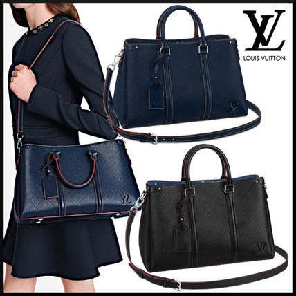 Louis Vuitton EPI 2020 SS Canvas 2WAY Bi color Plain Leather Office Style M55612 M55610 