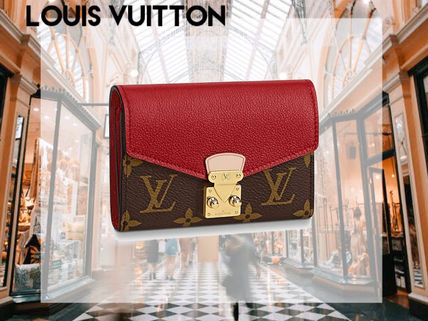 Louis Vuitton MONOGRAM Monogram Canvas Leather Logo Folding Wallets M67478 