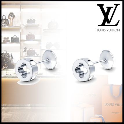 Louis Vuitton 2019 SS Empreinte Ear Studs White Gold Q96580 