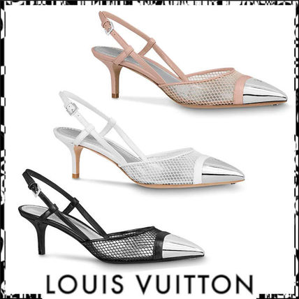 Louis Vuitton 2020 SS Plain Toe Blended Fabrics Plain Leather Party