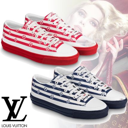 Louis Vuitton 2020 SS Round Toe Rubber Sole Lace up Elegant Style Logo 