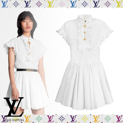 Louis Vuitton 2020 SS Dress With Frilled Bib 1A61CW 