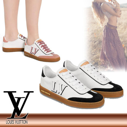 Louis Vuitton Rubber Sole Casual Style Leather Low Top Sneakers 