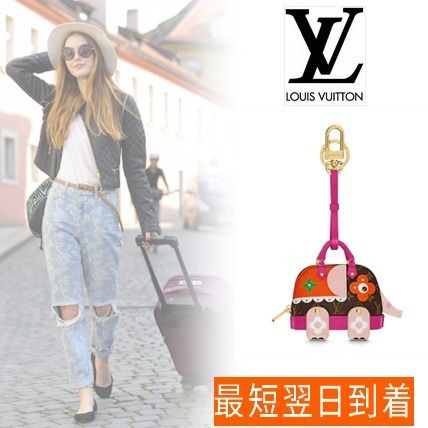 Louis Vuitton 2019 20AW Monogram Canvas Logo Keychains  Bag Charms 