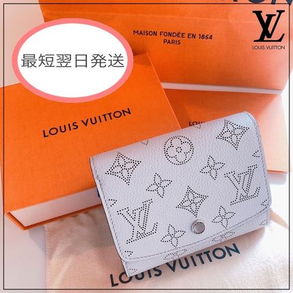 Louis Vuitton IRIS 2019 20AW Monogram Unisex Bi color Leather Logo Folding Wallets M68671 